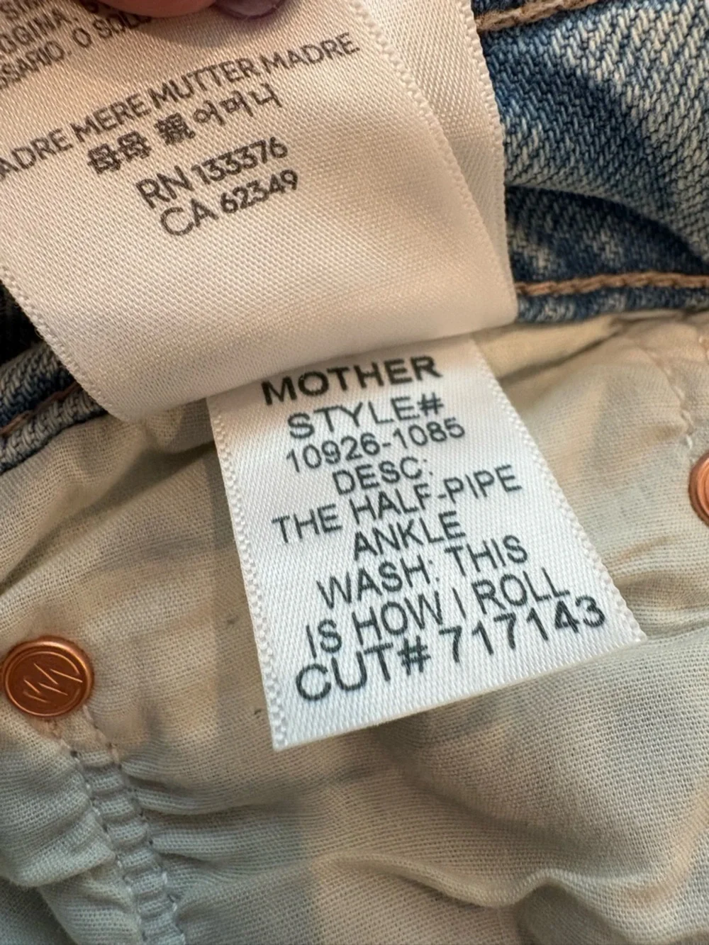 New MOTHER The Half-Pipe Ankle Jeans - Picture 7 of 13